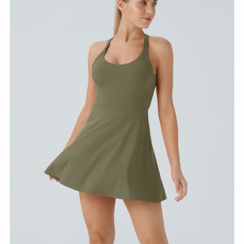 HALARA Olive Green Mini Dress